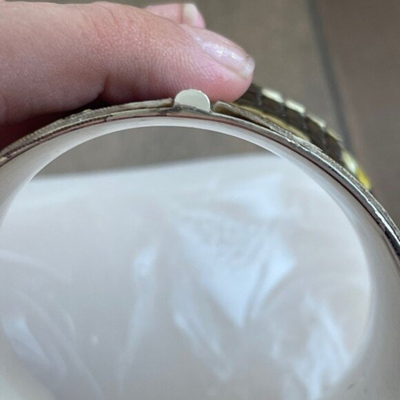 Rustic Cuff Snake Print Wide Silver Cuff Bracelet - Picture 8 of 15